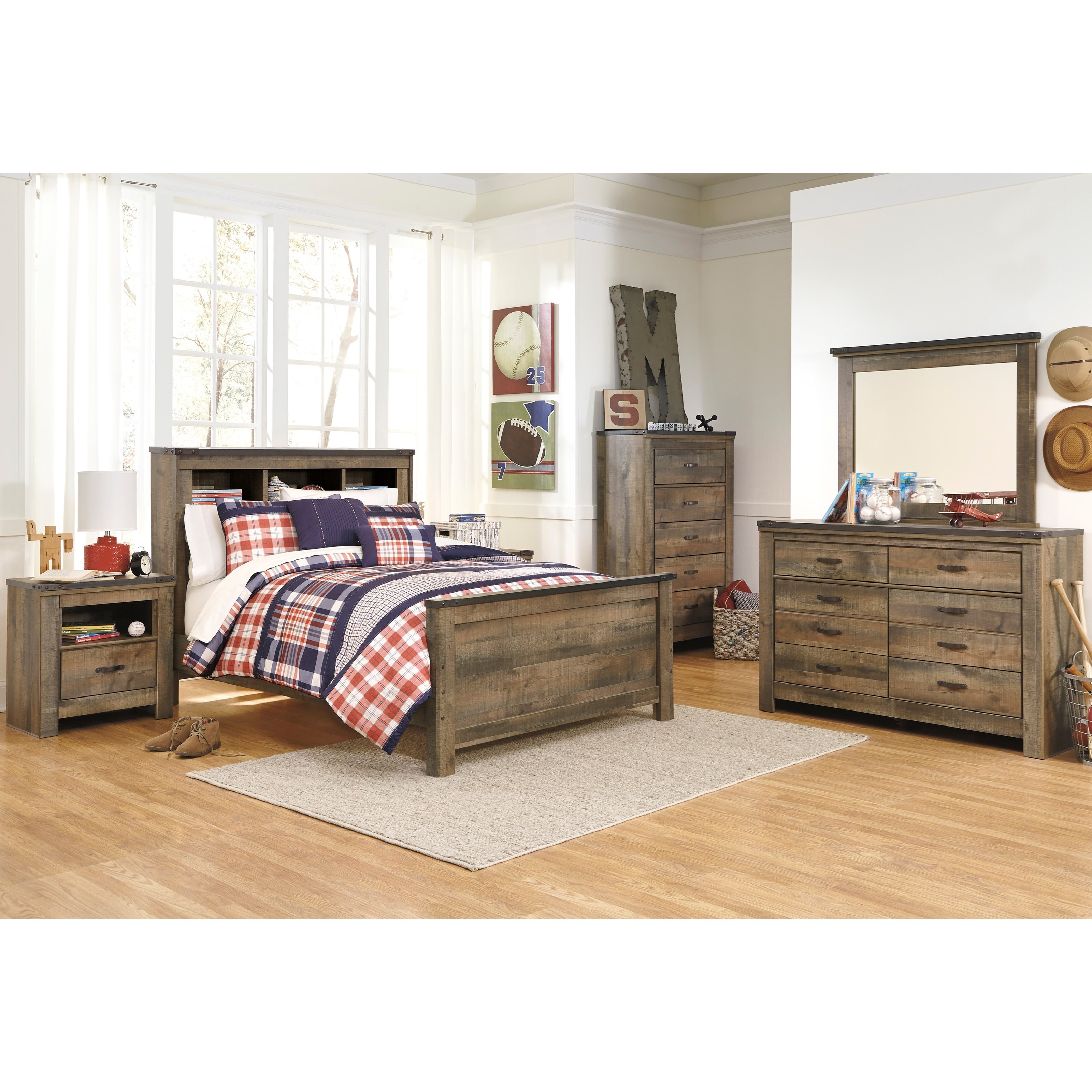 Ashley trinell twin trundle bed clearance